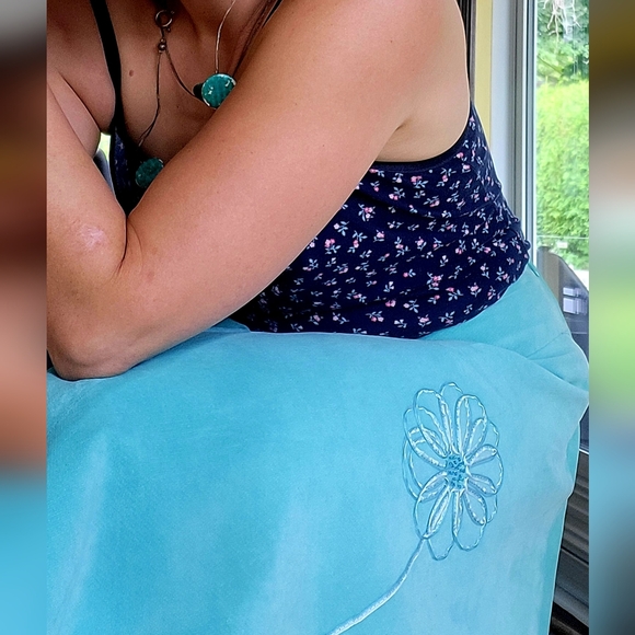 Aqua circle skirt vintage style 50's - Picture 8 of 16